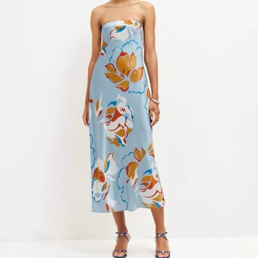 Reformation Silk Floral Slip Dress sz 6